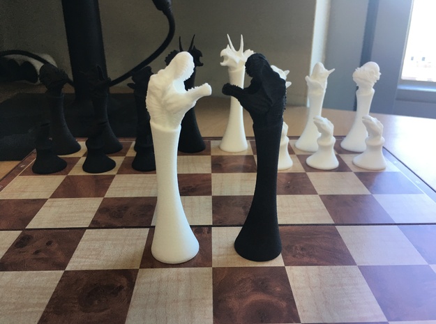 (Chess) Tyrannosaurus King in White Natural Versatile Plastic