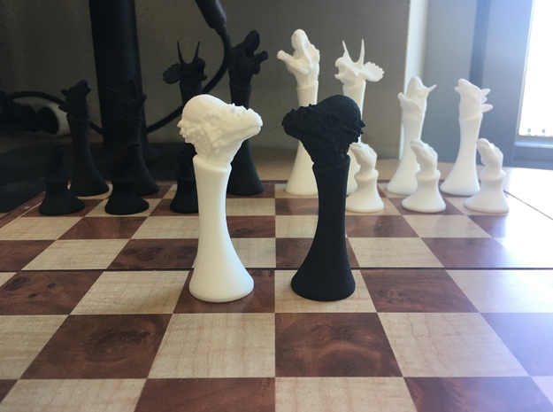 (Chess) Pachycephalosaurus Bishop in White Natural Versatile Plastic