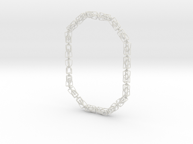 40 Houses Necklace in White Natural Versatile Plastic