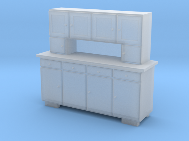 TT Cupboard 4 Doors - 1:120 in Tan Fine Detail Plastic