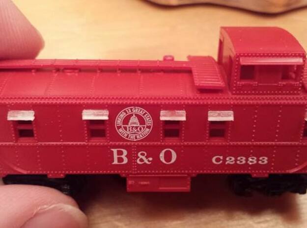 N Scale Caboose Window Shades in Tan Fine Detail Plastic