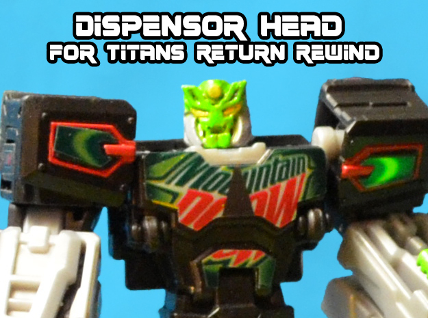 Dewbot/Dispensor Head for Titans Return Rewind in Tan Fine Detail Plastic