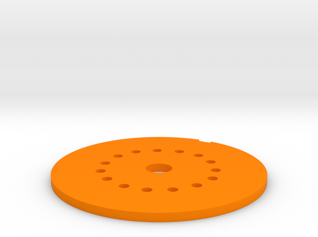 LED Mounting Disc - 1:350 Alternative Part in Orange Processed Versatile Plastic