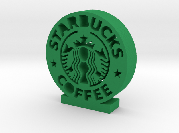 Starbucks Logo in Green Processed Versatile Plastic