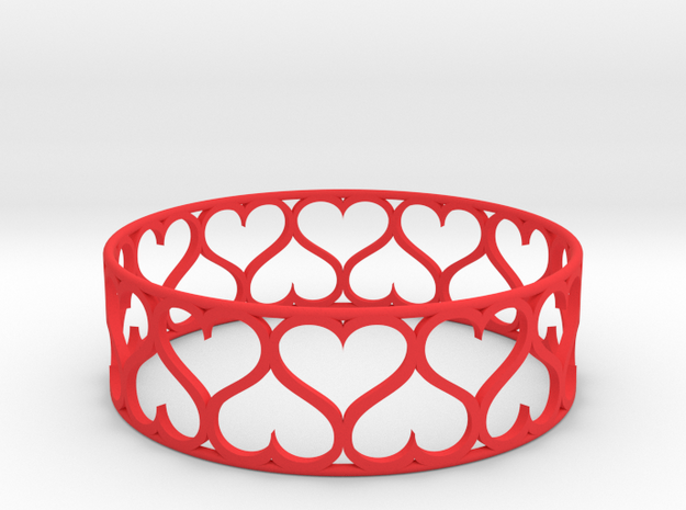 Love Bracelet XXL in Red Processed Versatile Plastic