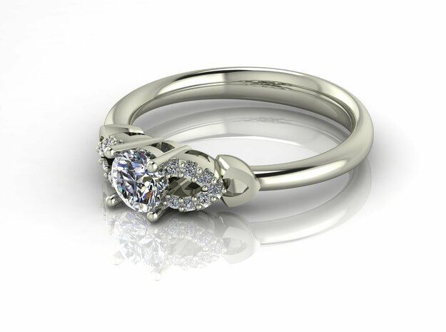 Classic Solitaire 4 NO STONES SUPPLIED in Fine Detail Polished Silver