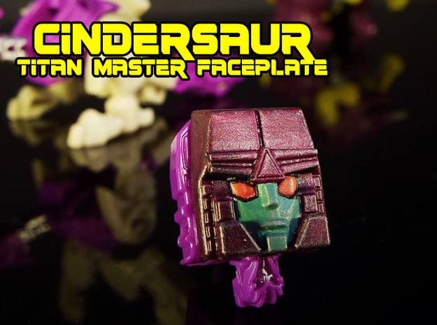 Cindersaur Face (Titans Return) in Tan Fine Detail Plastic