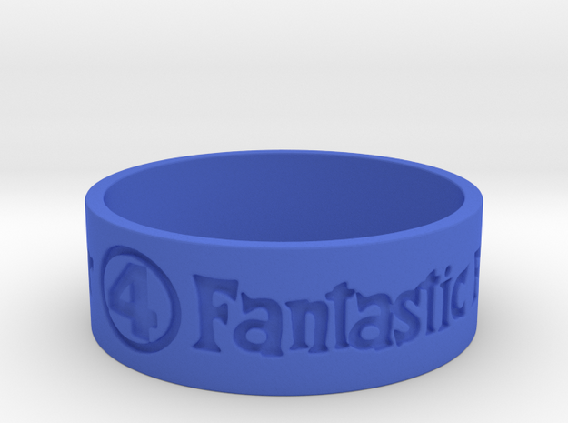 Fantastic Four Title Engraved Size 12 in Blue Processed Versatile Plastic: 12 / 66.5