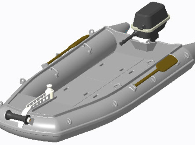 Schlauchboot 1:40 in Tan Fine Detail Plastic