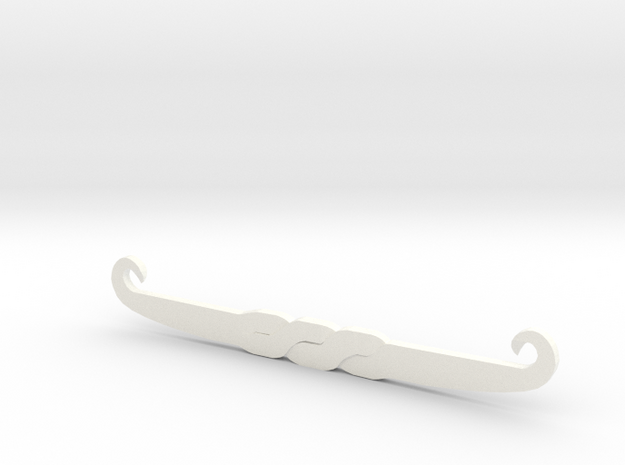 Daenerys Twisted Bar Clasp in White Processed Versatile Plastic