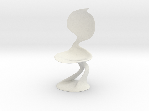 Smooth Chair in White Natural Versatile Plastic: Medium