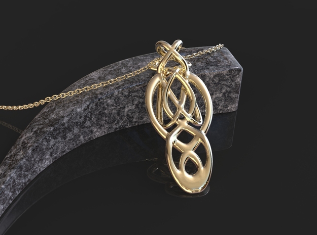 Infinity pendant knot in 18k Gold Plated Brass