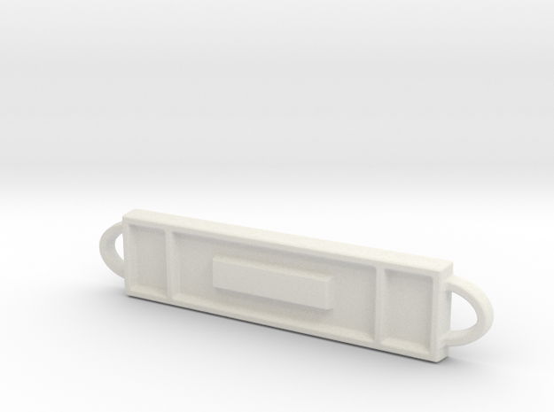 I.D.Bracelet Plaque-Small in White Natural Versatile Plastic