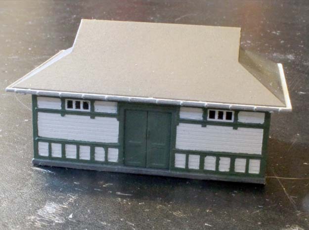 Fruens Bøge Freight house and staff house N scale in Smooth Fine Detail Plastic