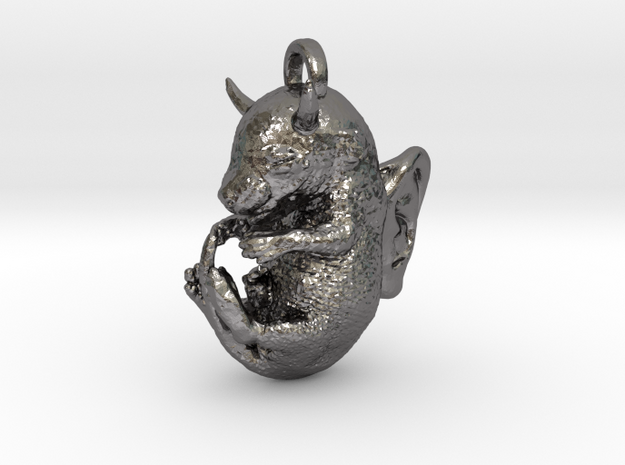 Evil Rat Fetus aka LABORAT in Polished Nickel Steel