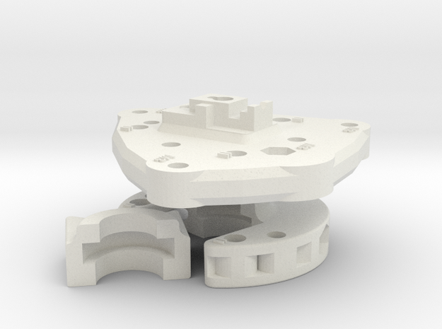 Clamp And Base Plate in White Natural Versatile Plastic