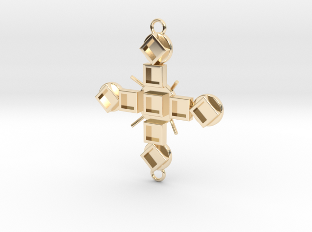 Pendant Luctor in 14k Gold Plated Brass