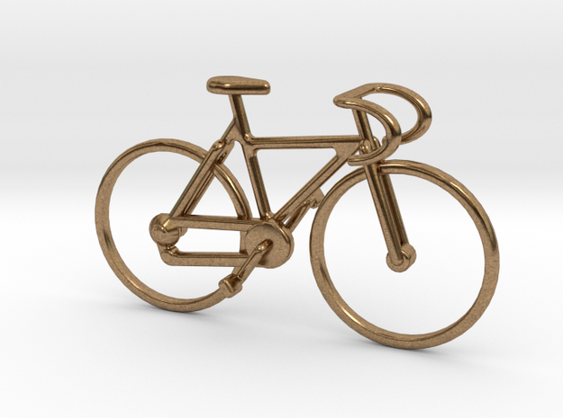 Racing Bicycle Jewel in Natural Brass
