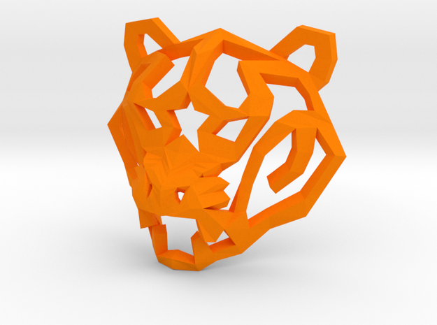 Star Tiger Pendant in Orange Processed Versatile Plastic