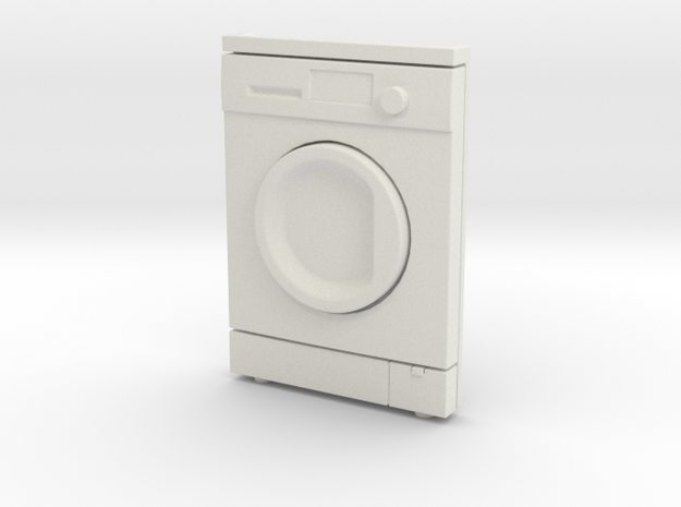 Washing Machine  02. 1:24 Scale in White Natural Versatile Plastic