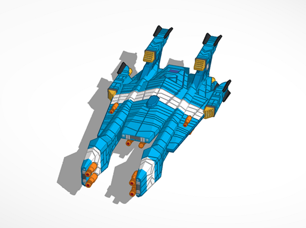 Experimental Haydron Dreadnought in Blue Processed Versatile Plastic