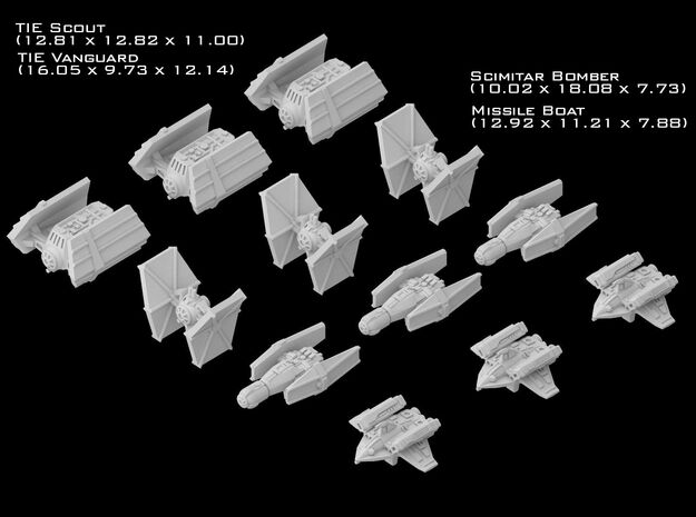 (Armada) Imperial Fighters Set III in Tan Fine Detail Plastic