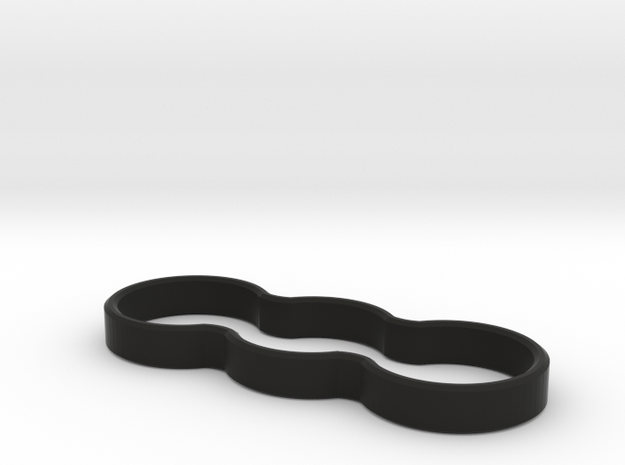 Minimalistic FidgetSpinner V3 (Big 32mm Bearing) in Black Natural Versatile Plastic