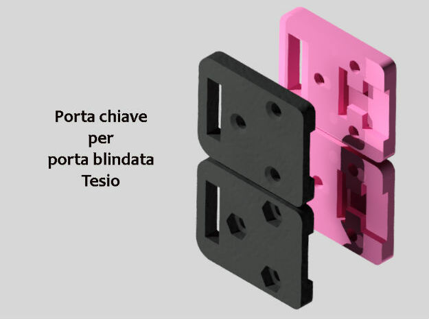 Porta Chiave Blindata in White Natural Versatile Plastic