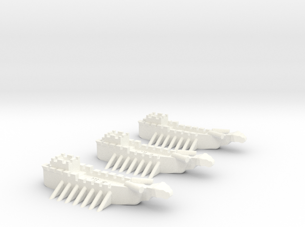 Fantasy Fleet Sloops in White Processed Versatile Plastic