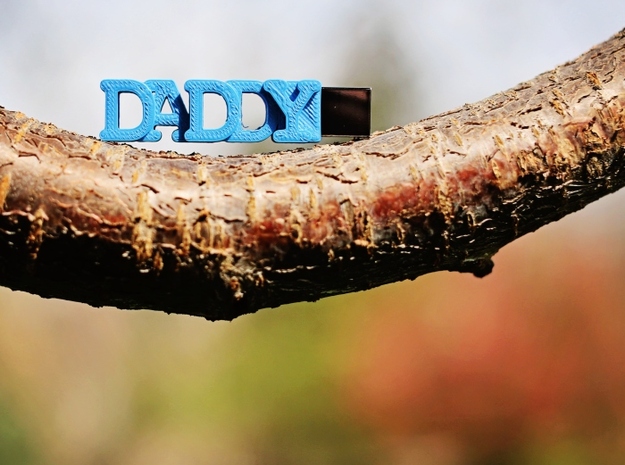 Daddy USB Flash Drive Case for Fathers Day in Blue Processed Versatile Plastic
