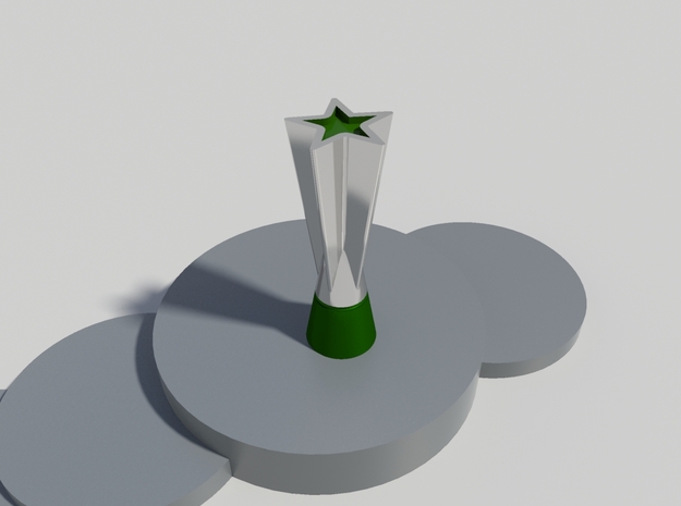 Miniature Heineken trophy F1 GP in Green Processed Versatile Plastic: 1:32