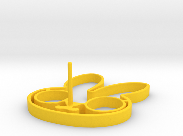 Easter Egg Ring  in Yellow Processed Versatile Plastic
