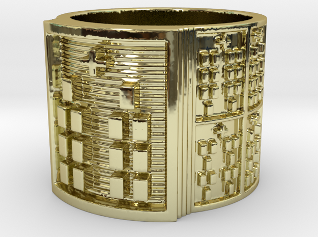 BABA OBARA MEYI Ring Size 11-13 in 18k Gold Plated Brass: 12 / 66.5