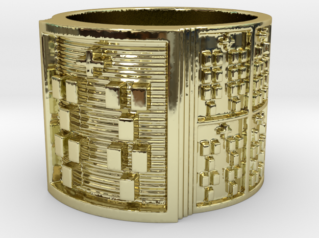 BABA ORAGUN Ring Size 13.5 in 18k Gold Plated Brass