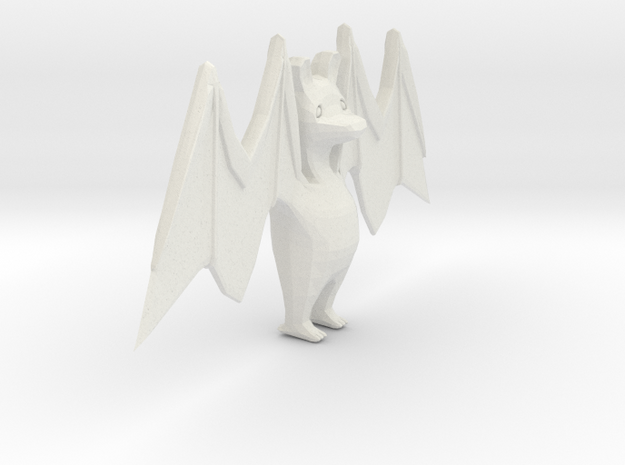  Character Toon Bat  in White Natural Versatile Plastic: Small
