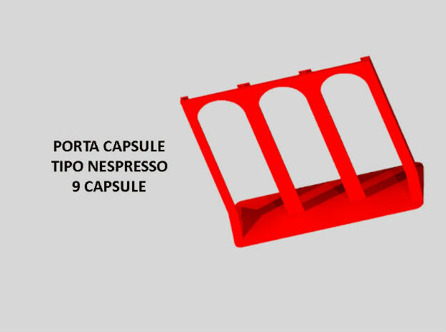 Porta Capsule tipo Nespresso Lineare per 9 in White Natural Versatile Plastic