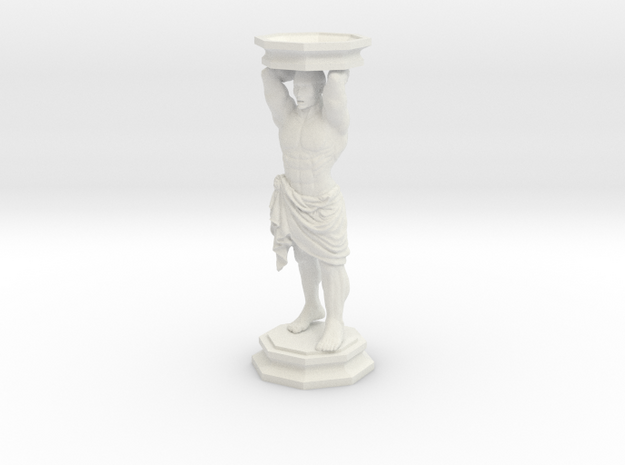 Column: Standing figure with base in White Natural Versatile Plastic