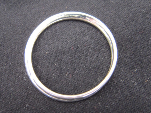 Ring Mobius facet in Polished Silver: 8.75 / 58.375
