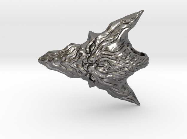 Dragon Head Pendant Top 02 in Polished Nickel Steel