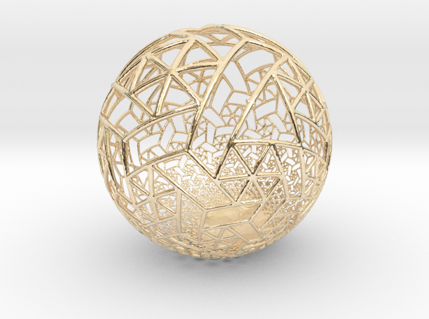 Grid Bulb II in 14k Gold Plated Brass