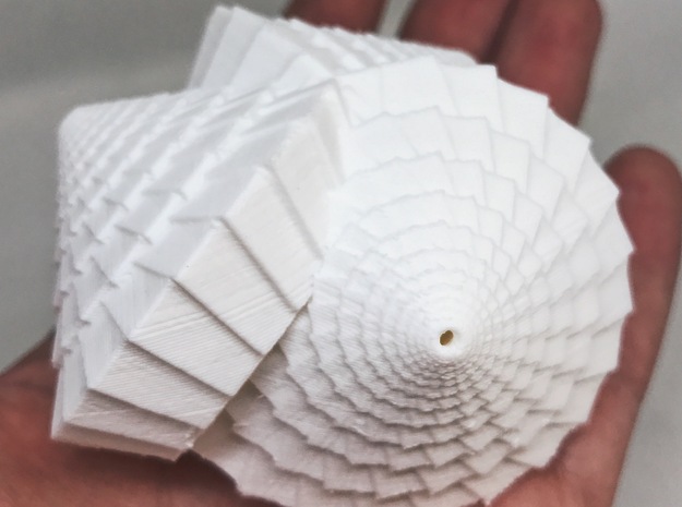 Tri-Cone in White Natural Versatile Plastic: Medium
