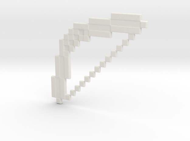 Minecraft Bow Keychain in White Natural Versatile Plastic