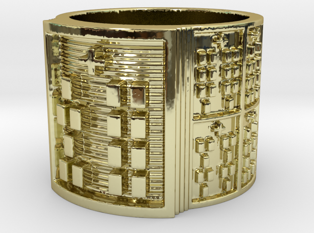 OYEKUNPAKIOSHE Ring Size 11-13 in 18k Gold Plated Brass: 12 / 66.5