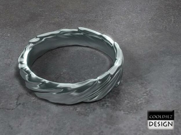 Ring - Organic Twist in Polished Bronzed Silver Steel