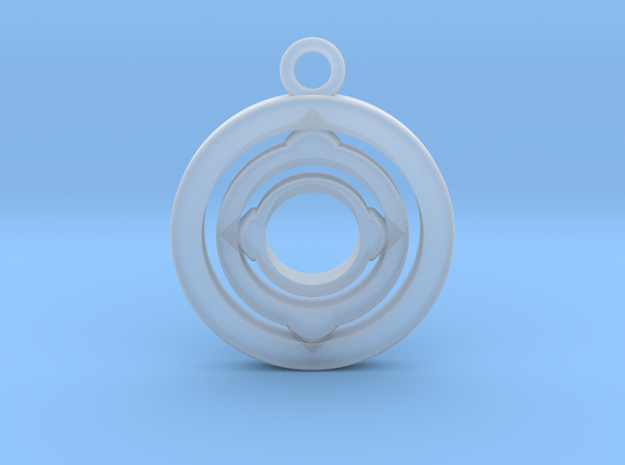 Rotating keychain "Orbit" in Tan Fine Detail Plastic