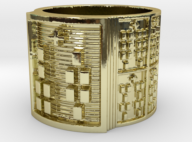 ODIROSO Ring Size 11-13 in 18k Gold Plated Brass: 12 / 66.5