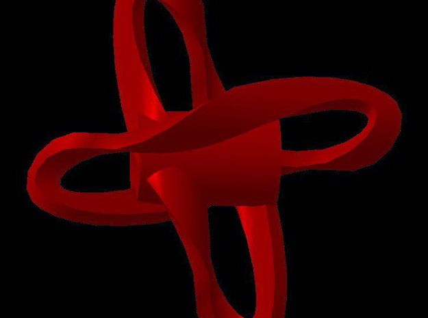Hooked ellipse in Red Processed Versatile Plastic