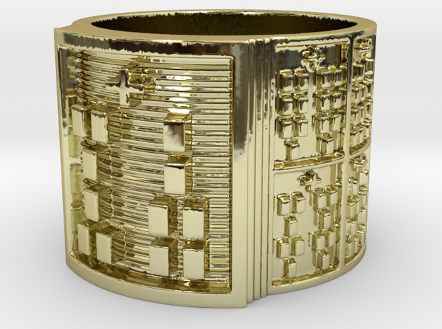 IROSOWORI Ring Size 13.5 in 18k Gold Plated Brass