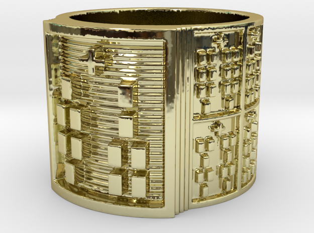 IROSODI Ring Size 1-13 in 18k Gold Plated Brass: 12 / 66.5