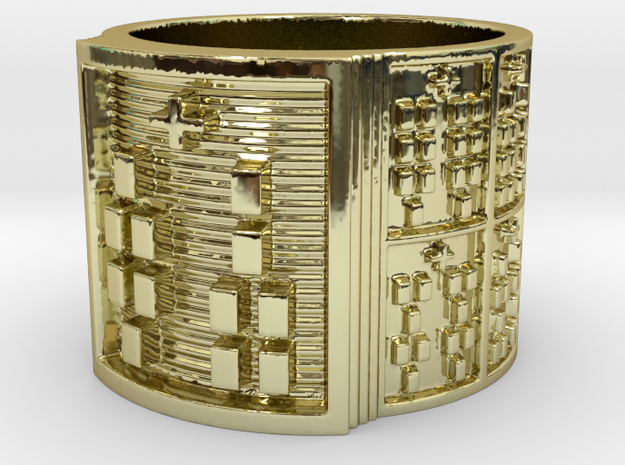 IROSODI Ring Size 13.5 in 18k Gold Plated Brass